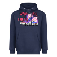 Navy walk by faith Heavyweight Hoodie - MaliasSmallBusiness