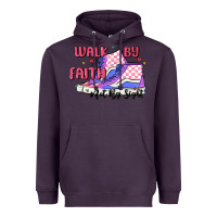 Plum walk by faith Heavyweight Hoodie - MaliasSmallBusiness