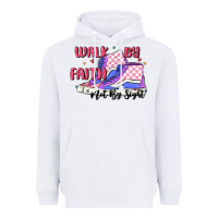 White walk by faith Heavyweight Hoodie - MaliasSmallBusiness