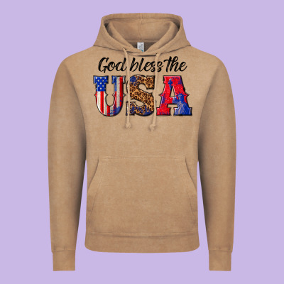 Vintage Hoodie god bless the usa