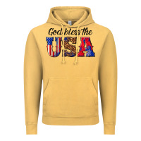 Vintage Mustard god bless the usa Vintage Hoodie - texasbilliewilder