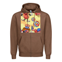 Chestnut patriotic hotdog ice cream donat Zipper Hoodie - BundleAndBundleShop