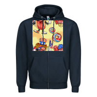 Navy patriotic hotdog ice cream donat Zipper Hoodie - BundleAndBundleShop