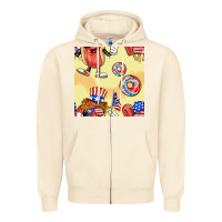 Sandshell patriotic hotdog ice cream donat Zipper Hoodie - BundleAndBundleShop