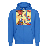 True Royal patriotic hotdog ice cream donat Zipper Hoodie - BundleAndBundleShop