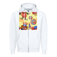 White patriotic hotdog ice cream donat Zipper Hoodie - BundleAndBundleShop