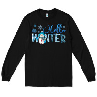 Black hello winter Long Sleeve Tee - JahusDesignShop