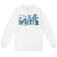 White hello winter Long Sleeve Tee - JahusDesignShop