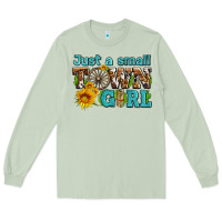 Matcha just a small town girl with sunflowers and money Long Sleeve Tee - AdoDesignShop