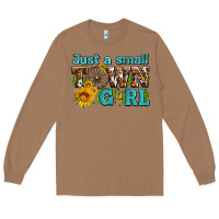 Toasted Coconut just a small town girl with sunflowers and money Long Sleeve Tee - AdoDesignShop