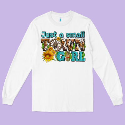 Just A Small Town Girl With Sunflowers And Money Long Sleeve Tee Designed By Adodesignshop