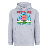 Heather Grey your anxiety is a lying bitch Heavyweight Hoodie - MaliasSmallBusiness