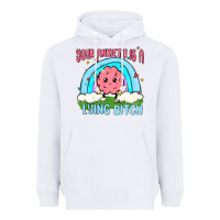 White your anxiety is a lying bitch Heavyweight Hoodie - MaliasSmallBusiness