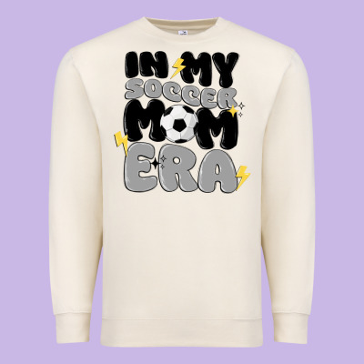 In My Soccer Mom Era Premium Sweatshirt Designed By Maliassmallbusiness