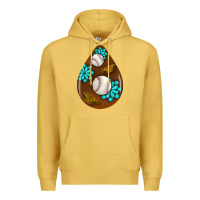 Antique Gold baseball and western roses teardrop  1 Premium Hoodie - BundleAndBundleShop