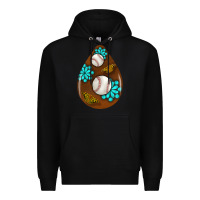 Black baseball and western roses teardrop  1 Premium Hoodie - BundleAndBundleShop