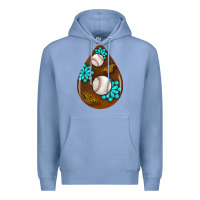 Colony Blue baseball and western roses teardrop  1 Premium Hoodie - BundleAndBundleShop