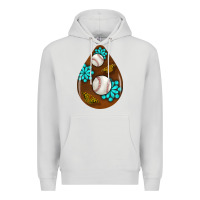 Dove Grey baseball and western roses teardrop  1 Premium Hoodie - BundleAndBundleShop