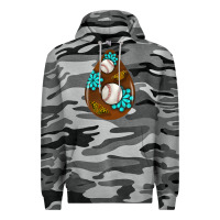 Slate Camo baseball and western roses teardrop  1 Premium Hoodie - BundleAndBundleShop