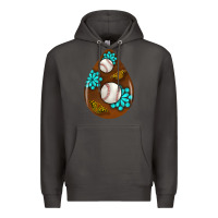 Smoke baseball and western roses teardrop  1 Premium Hoodie - BundleAndBundleShop