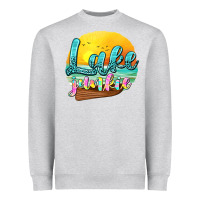 Heather Grey lake junkie Heavyweight Sweatshirt - texasbilliewilder