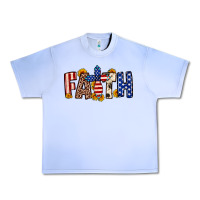 Grape Ice Faith USA flag sunflower Urban Heavy Tee - Neo Western