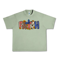 Oil Green Faith USA flag sunflower Urban Heavy Tee - Neo Western
