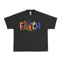 Pigment Black Faith USA flag sunflower Urban Heavy Tee - Neo Western