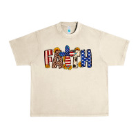 Sandshell Faith USA flag sunflower Urban Heavy Tee - Neo Western