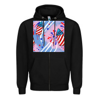 Black patriotic fireworks Zipper Hoodie - BundleAndBundleShop