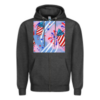Charcoal Heather patriotic fireworks Zipper Hoodie - BundleAndBundleShop
