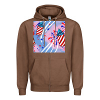 Chestnut patriotic fireworks Zipper Hoodie - BundleAndBundleShop