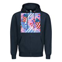 Navy patriotic fireworks Zipper Hoodie - BundleAndBundleShop