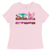 Bubblegum Pink nurse custom name Ladies Tee - AdoDesignShop