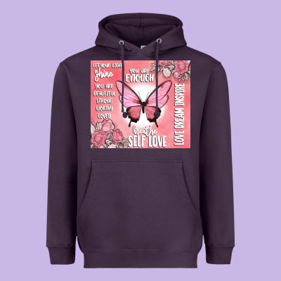 Self Love Heavyweight Hoodie Designed By Maliassmallbusiness