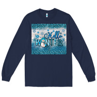 Navy hello winter Long Sleeve Tee - JahusDesignShop