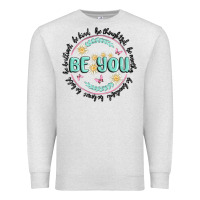 Oatmeal Heather be you inspiration Premium Sweatshirt - MaliasSmallBusiness
