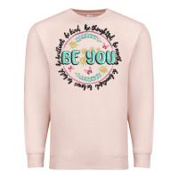Pale Pink be you inspiration Premium Sweatshirt - MaliasSmallBusiness