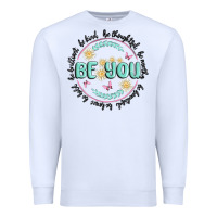 White be you inspiration Premium Sweatshirt - MaliasSmallBusiness