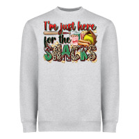Heather Grey i'm just here for the snacks softball Heavyweight Sweatshirt - Zillion Design Studio