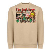 I'm Just Here For The Snacks Softball Heavyweight Sweatshirt | Teevron