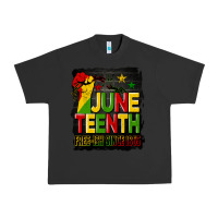 Pigment Black juneteenth fist free ish since 1865 with background Urban Heavy Tee - HRA Design Shop
