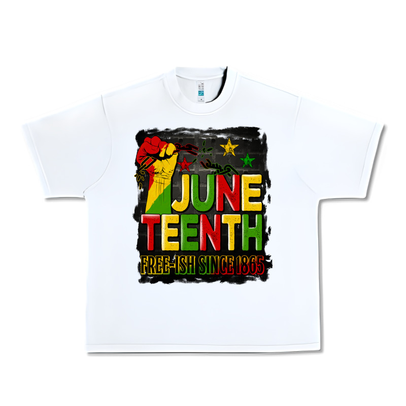 Juneteenth Fist Free Ish Since 1865 With Background Urban Heavy Tee by HRA Design Shop | Teevron