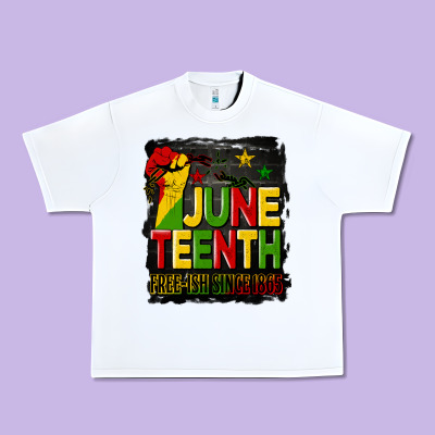 Juneteenth Fist Free Ish Since 1865 With Background Urban Heavy Tee Designed By Hra Design Shop