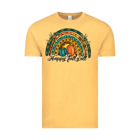 Vintage Mustard happy fall y'all rainbow Vintage Tee - RanaPortraitStore