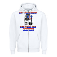 White just call me pretty and take me racing Zipper Hoodie - JahusDesignShop
