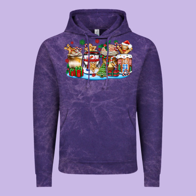 Christmas Cookie Coffee Cups Vintage Hoodie Designed By Zillion Design Studio