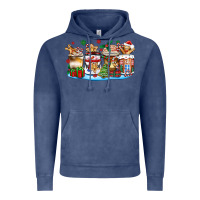 Vintage Denim christmas cookie coffee cups Vintage Hoodie - Zillion Design Studio