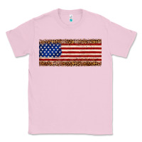 Bubblegum Pink usa flag leopard Classic Tee - JahusDesignShop