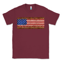 Burgundy usa flag leopard Classic Tee - JahusDesignShop
